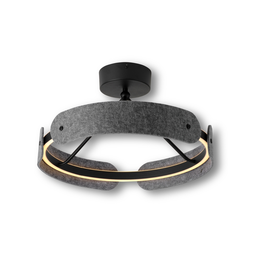 Osram - LED Flush-Mounted Ceiling Light DECOR CURVE LED/33W/230V Ø 43 cm Anthracite