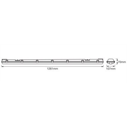 Osram - LED Industrial Fluorescent Fixture SUBMARINE 2xG13/15W/230V IP65
