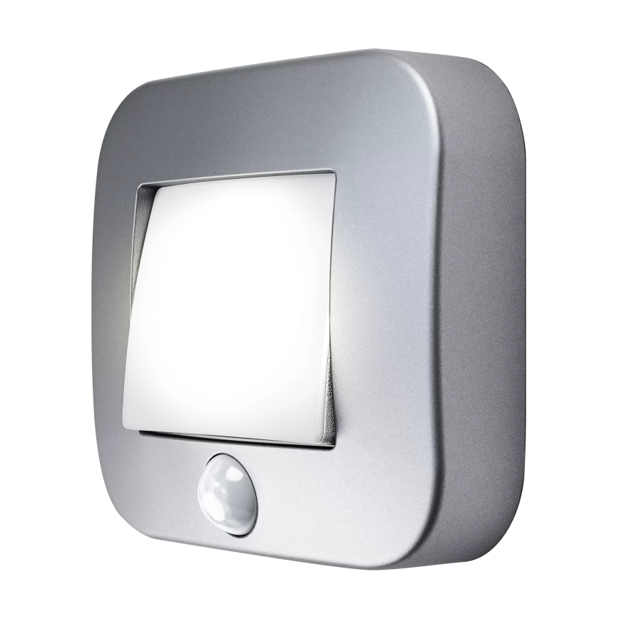 Osram - NIGHTLUX LED Sensor Nightlight, 0.3 W, 3x AAA, IP54, Silver