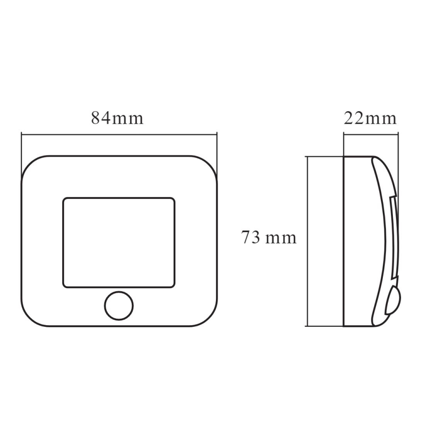 Osram - NIGHTLUX LED Sensor Nightlight, 0.3 W, 3x AAA, IP54, Silver
