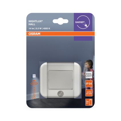 Osram - LED orientation light with sensor NIGHTLUX LED/0.3W/3xAAA IP54