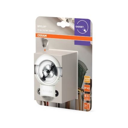 Osram - LED SPYLUX Outdoor Guide Light with Motion and Dusk Sensor LED/0.3W/4.5V IP43 White