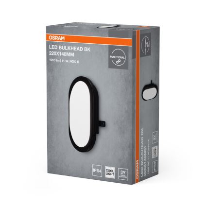 Osram - LED Outdoor Wall Light BULKHEAD LED/11W/230V IP54 black