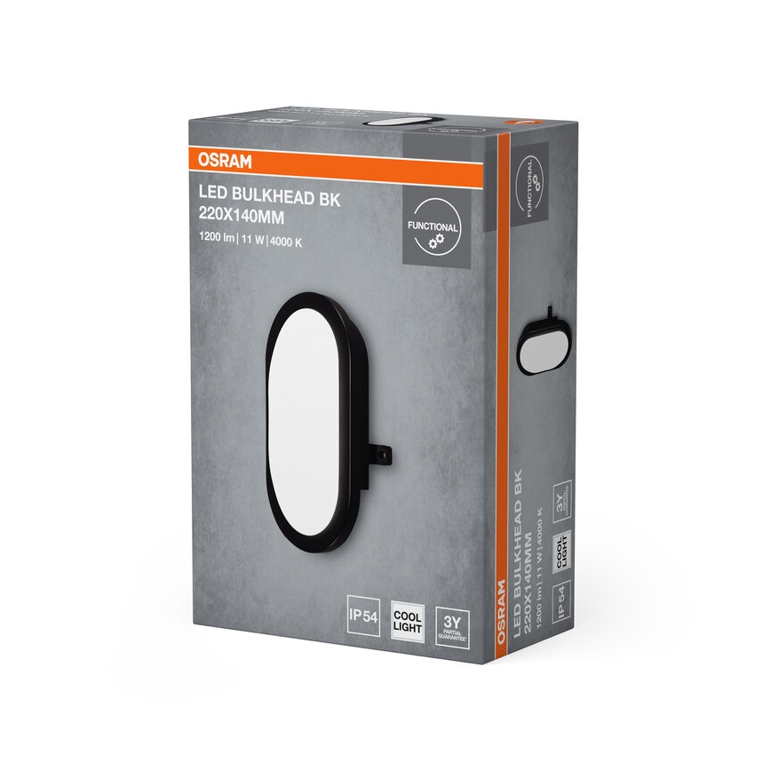 Osram - LED Outdoor Wall Light BULKHEAD LED/11W/230V IP54 black