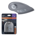 Osram - LED outdoor wall light with DOORLED sensor, LED/0.5 W/3xAA, IP54, silver