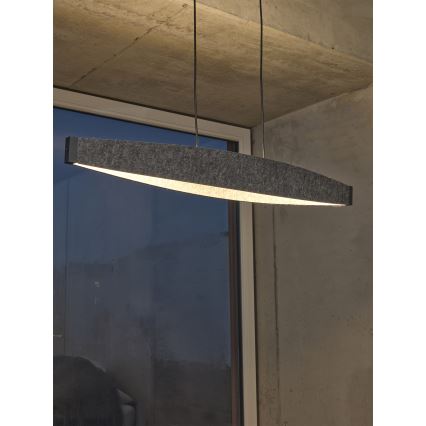 Osram - LED pendant light on cable DECOR FLAT LED/23W/230V grey