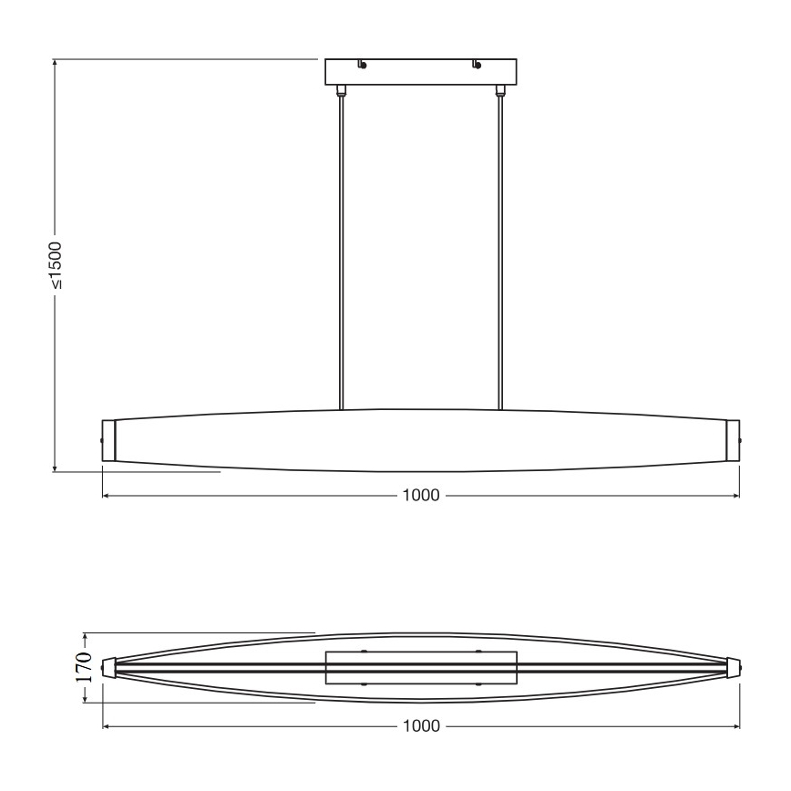 Osram - LED pendant light on cable DECOR FLAT LED/23W/230V grey