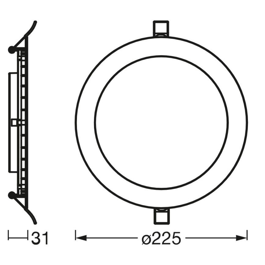 Osram - LED Recessed Downlight SLIM LED/22W/230V 6500K