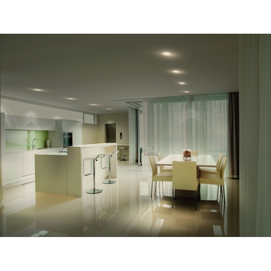 Osram - LED Recessed Downlight SPOT, 1x GU10, 4.3W, 230V, 2700K, CRI 90, White