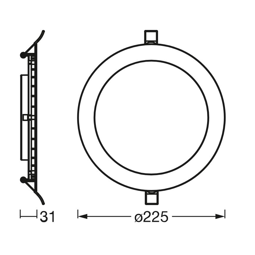 Osram - LED Recessed light SLIM LED/22W/230V 3000K