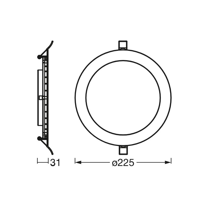 Osram - LED Recessed light SLIM LED/22W/230V 4000K