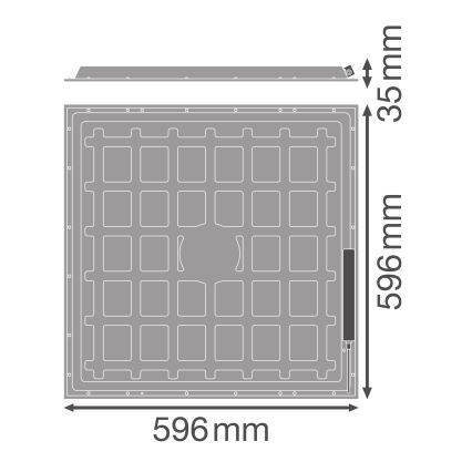 Osram - ESSENTIAL LED Recessed Ceiling Panel LED/36W/230V 6500K 59,6x59,6 cm White