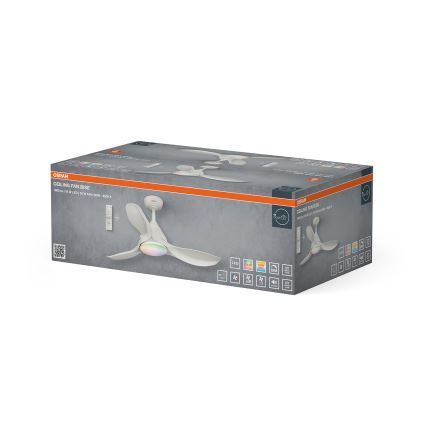 Osram - LED RGB Dimmable Ceiling Fan NORDES LED/18W/230V 3000-6500K + Remote Control