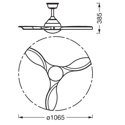 Osram - LED RGB Dimmable Ceiling Fan NORDES LED/18W/230V 3000-6500K + Remote Control