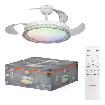 Osram - LED RGB Dimmable Ceiling Light with Fan CIERZO LED/35W/230V 3000-6500K + Remote Control