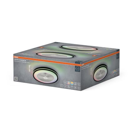 Osram - Dimmable LED ceiling light with fan MURLAN LED/26W/230V 3000-6500K + remote control