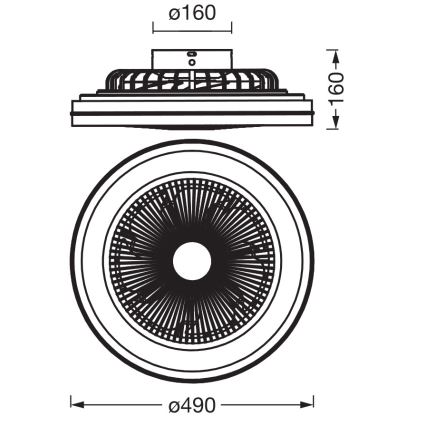 Osram - Dimmable LED ceiling light with fan MURLAN LED/26W/230V 3000-6500K + remote control
