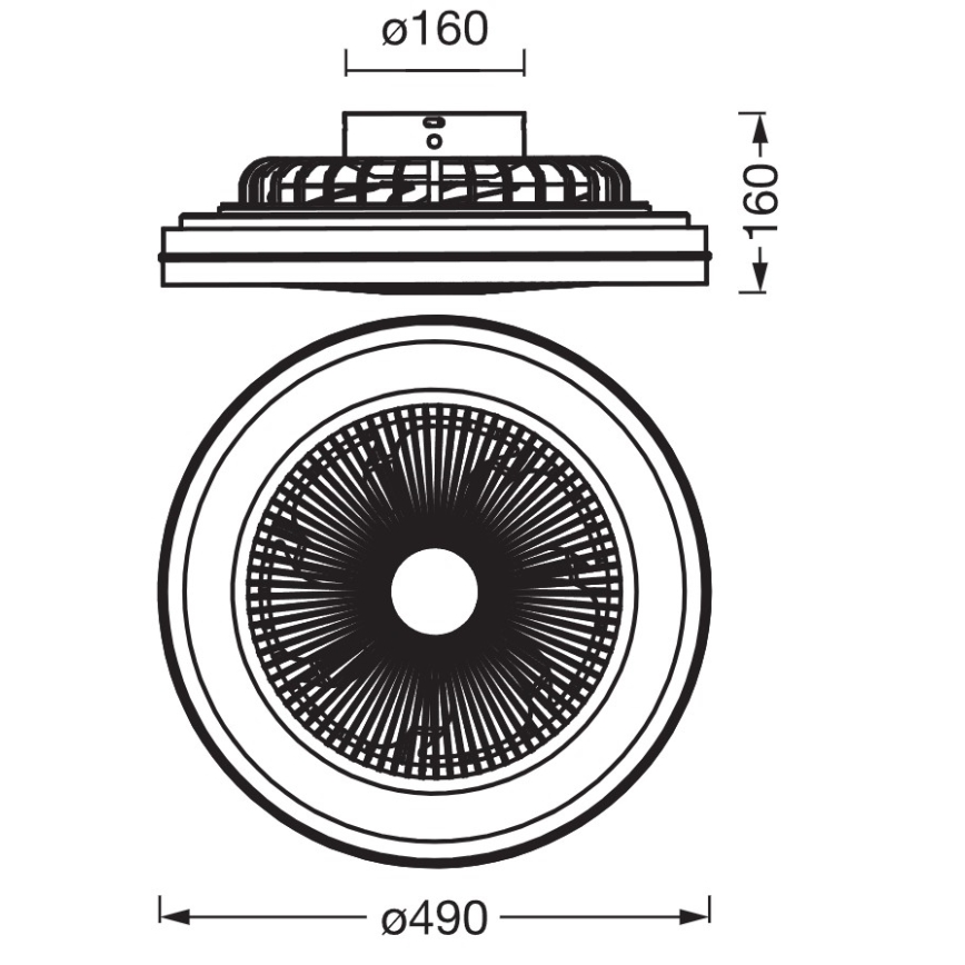 Osram - Dimmable LED ceiling light with fan MURLAN LED/26W/230V 3000-6500K + remote control
