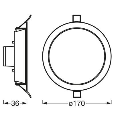 Osram - SMART+ RGB Dimmable Recessed Downlight LED/12W/230V 3000-6500K Wi-Fi