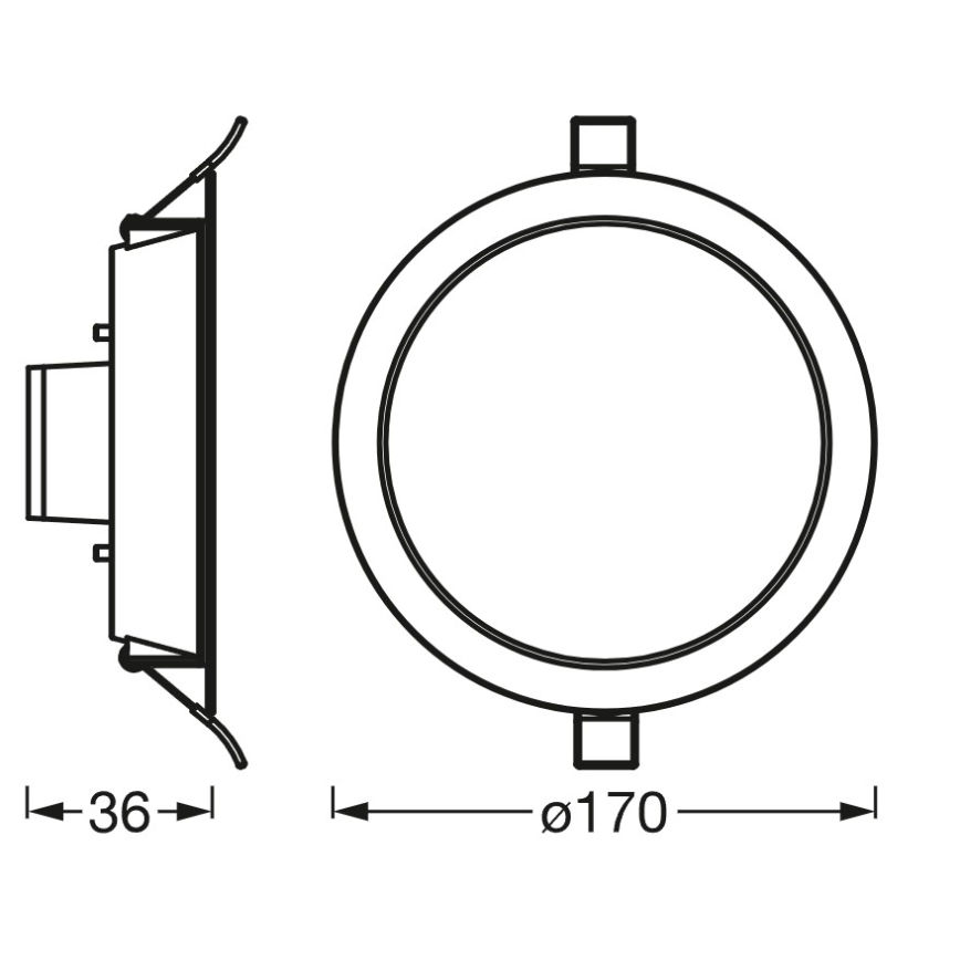 Osram - SMART+ RGB Dimmable Recessed Downlight LED/12W/230V 3000-6500K Wi-Fi