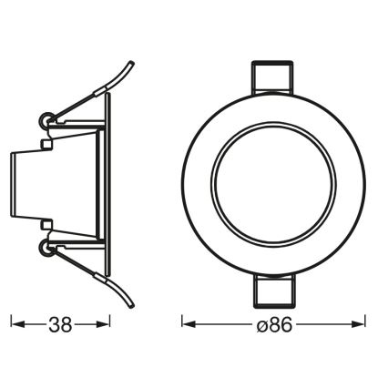 Osram - LED RGB Dimmable Recessed Downlight SMART+ DOWNLIGHT LED/4,5W/230V 3000-6500K Wi-Fi