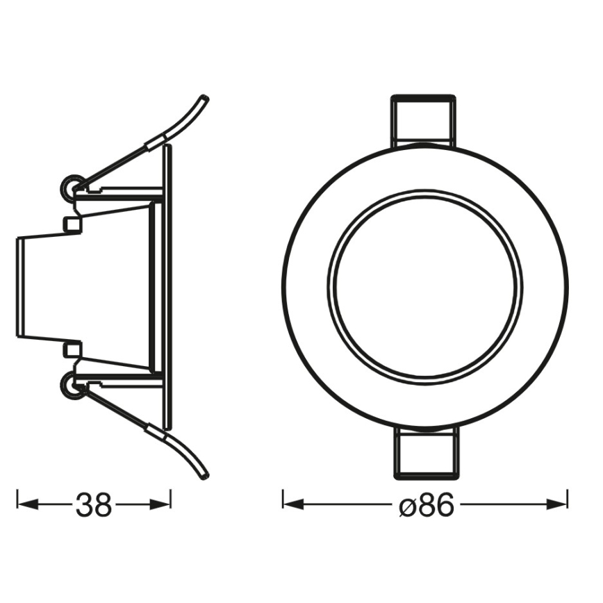 Osram - LED RGB Dimmable Recessed Downlight SMART+ DOWNLIGHT LED/4,5W/230V 3000-6500K Wi-Fi