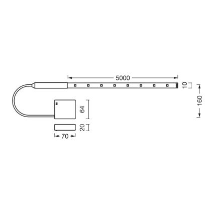 Osram - RGB LED Dimmable Strip FLEX BATTERY 5m LED/5W/4xAA + Remote Control