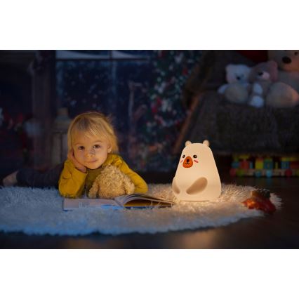 Osram - LED RGBW Dimmable children's touch night light NIGHTLUX BEAR LED/0,7W/3,7V 1200 mAh white