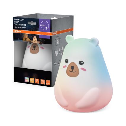 Osram - LED RGBW Dimmable children's touch night light NIGHTLUX BEAR LED/0,7W/3,7V 1200 mAh white