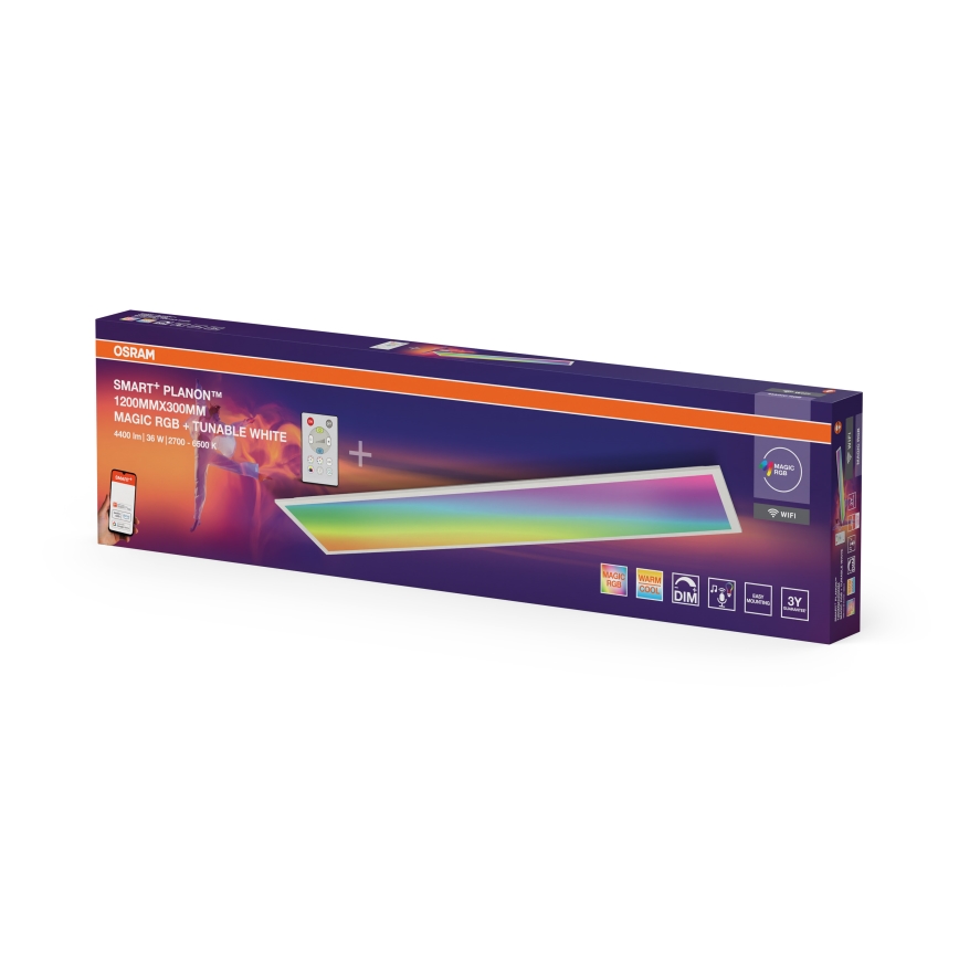 Osram - LED RGBW Dimmable Ceiling Light SMART+ MAGIC LED/36W/230V 2700-6500K Wi-Fi + Remote Control