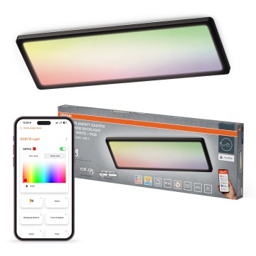Osram - LED RGBW Dimmable ceiling light SMART+ PLANON LED/30W/230V 2800-6500K 58x20 cm Wi-Fi IP54 black