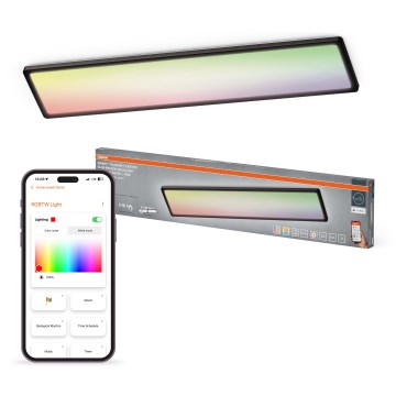 Osram - LED RGBW Dimmable ceiling light SMART+ PLANON LED/40W/230V 2800-6500K 98x20 cm Wi-Fi IP54 black