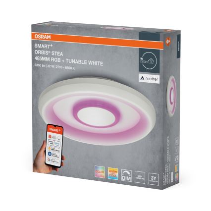 Osram - LED RGBW Dimmable ceiling light SMART+ STEA LED/32W/230V diam. 48.5 cm 2700-6500K Wi-Fi