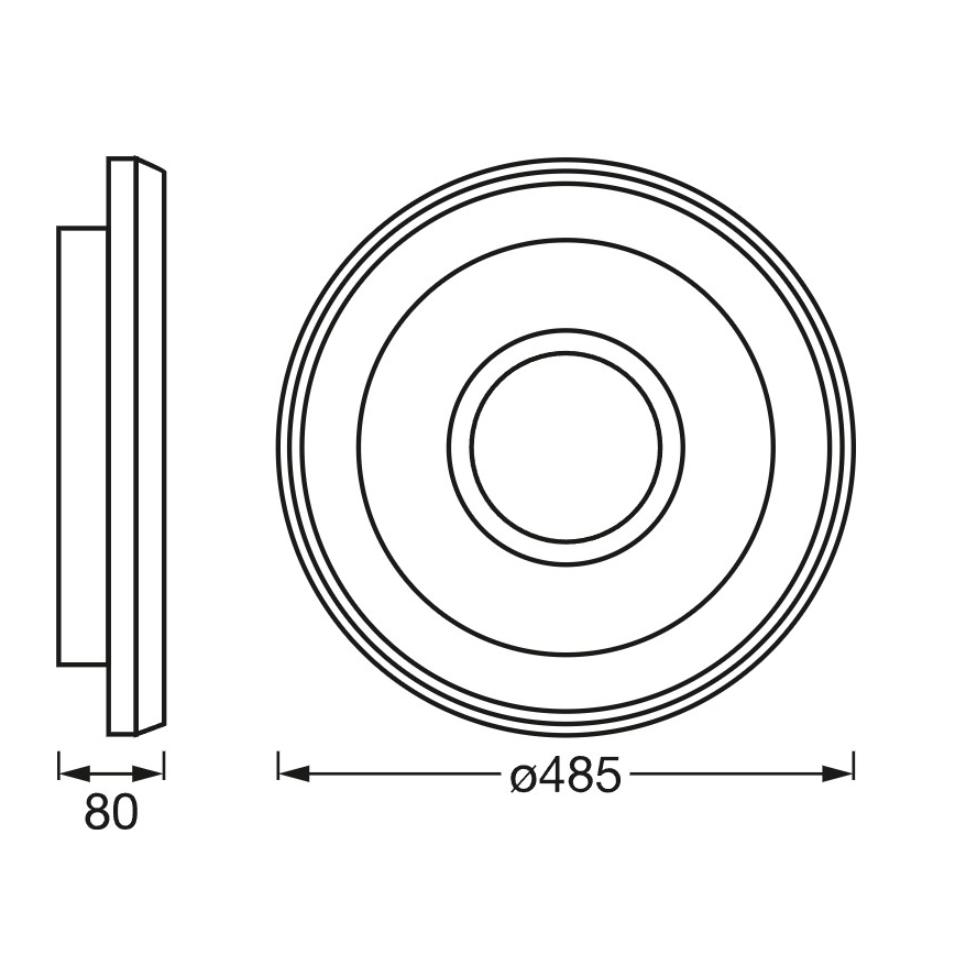 Osram - LED RGBW Dimmable ceiling light SMART+ STEA LED/32W/230V diam. 48.5 cm 2700-6500K Wi-Fi
