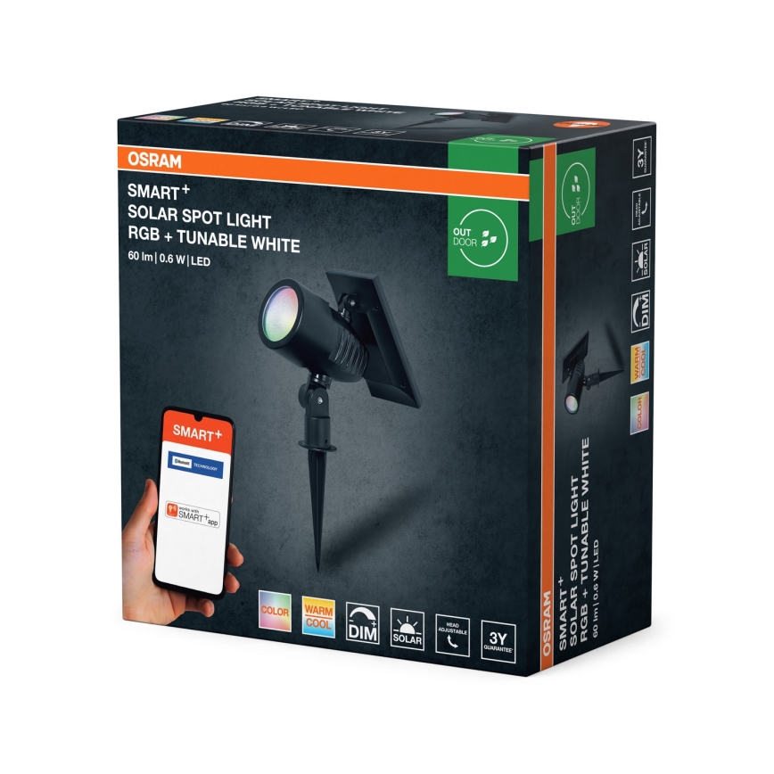 Ledvance - LED RGBW Dimmable Solar Lamp SMART+ SOLAR LED/0,6W/3,7V 2000 mAh 3000-6500K IP44