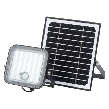Osram - Dimmable LED solar floodlight with sensor ENDURA LED/10W/4,2V 4000K IP65 black + remote control