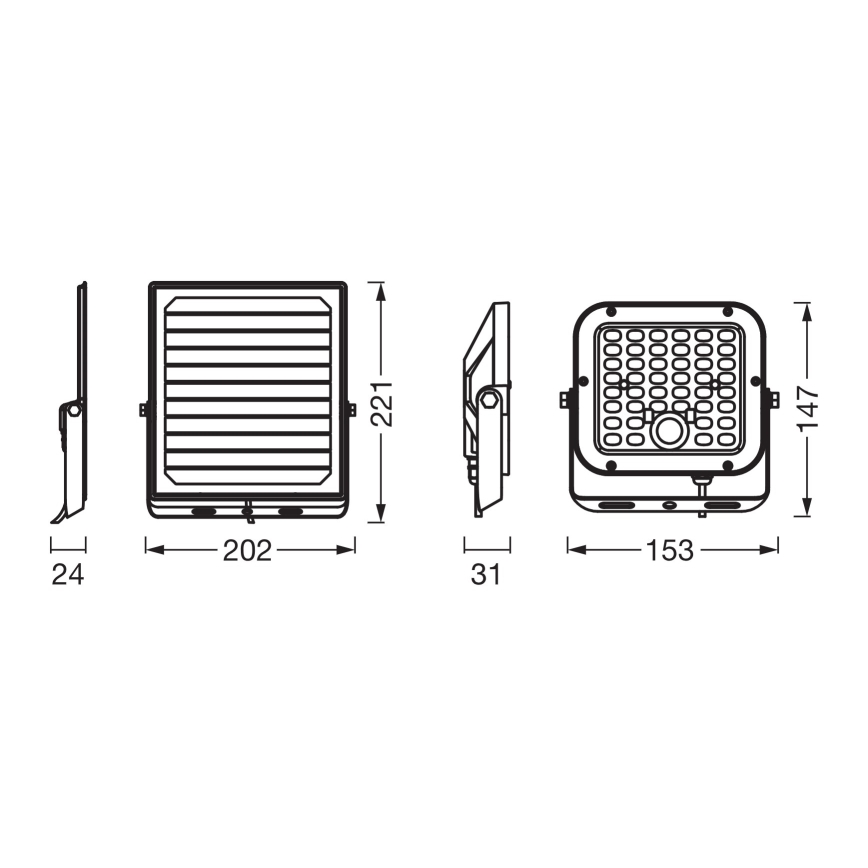 Osram - Dimmable LED solar floodlight with sensor ENDURA LED/10W/4,2V 4000K IP65 black + remote control