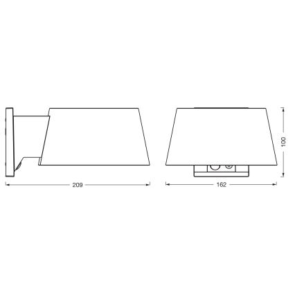 Osram - LED solar wall light with sensor ENDURA STYLE LED/10.1W/4.2V 2000 mAh IP54 anthracite