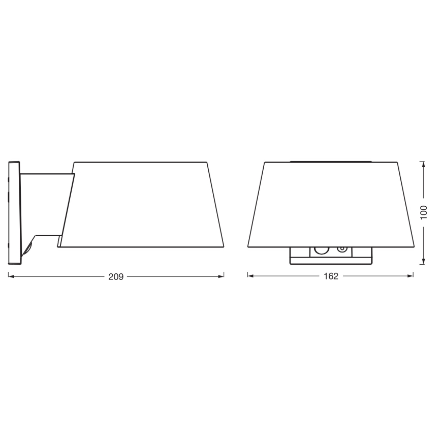 Osram - LED solar wall light with sensor ENDURA STYLE LED/10.1W/4.2V 2000 mAh IP54 anthracite