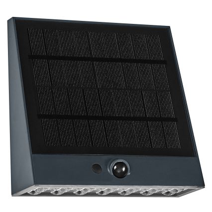 Osram - ENDURA STYLE LED Solar Wall Light with Sensor, 10.2 W / 4.2 V, 2000 mAh, IP54, Anthracite