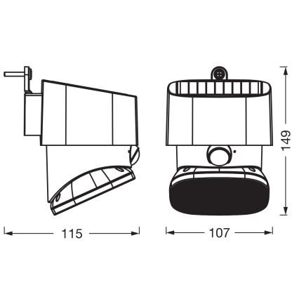 Osram - ENDURA STYLE LED solar wall light with sensor LED/10,3W/4,2V 2000 mAh IP54 anthracite
