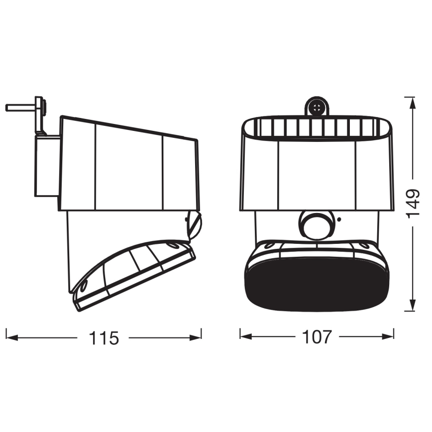 Osram - ENDURA STYLE LED solar wall light with sensor LED/10,3W/4,2V 2000 mAh IP54 anthracite