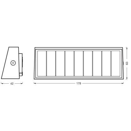 Osram - LED Dimmable solar wall light ENDURA STYLE LED/7,1W/4,2V 2000 mAh IP44 anthracite