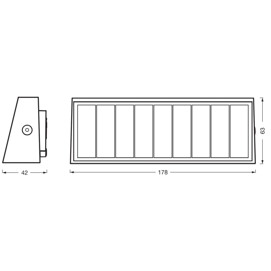 Osram - LED Dimmable solar wall light ENDURA STYLE LED/7,1W/4,2V 2000 mAh IP44 anthracite