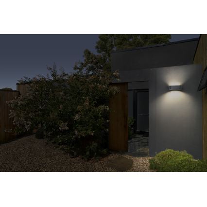 Osram - ENDURA STYLE LED Dimmable Solar Wall Light, 7.6W/4.2V, 2000 mAh, IP65, Anthracite