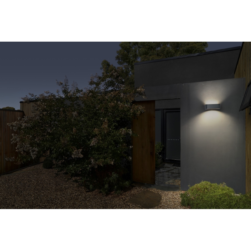 Osram - ENDURA STYLE LED Dimmable Solar Wall Light, 7.6W/4.2V, 2000 mAh, IP65, Anthracite