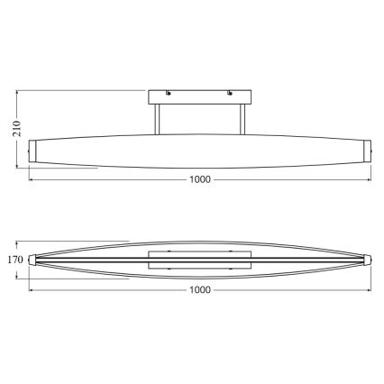 Osram - LED Surface-Mounted Ceiling Light DECOR FLAT LED/23W/230V grey