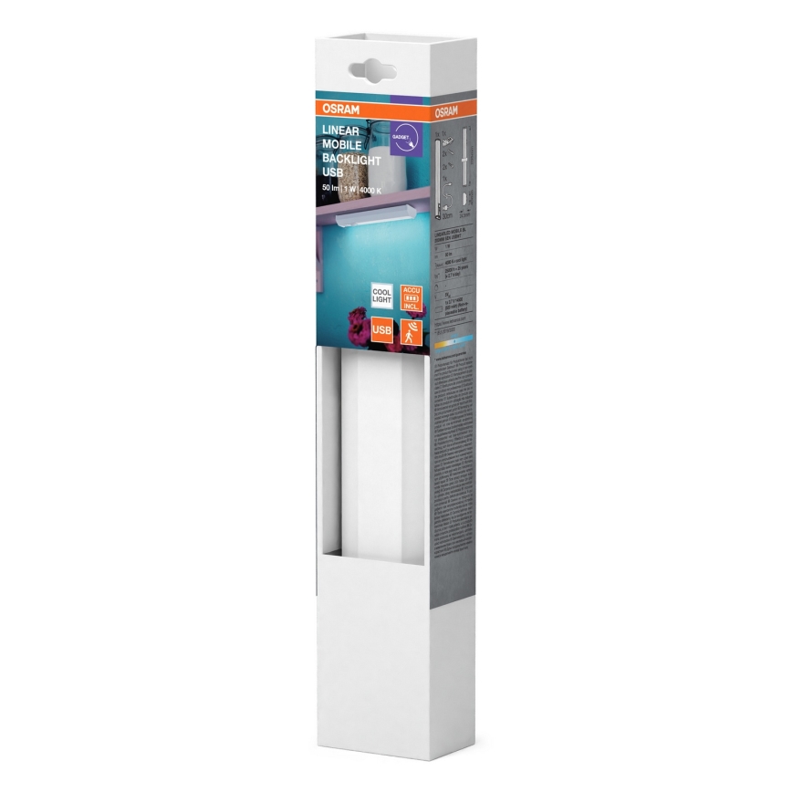 Osram - LED under-cabinet light with sensor MOBILE LED/1W/3.7V 500 mAh 20 cm