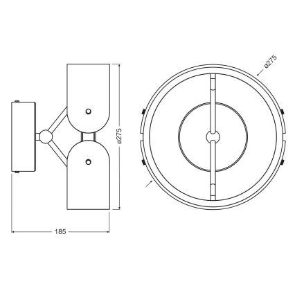 Osram - LED Wall Light DECOR CURVE LED/20W/230V gray