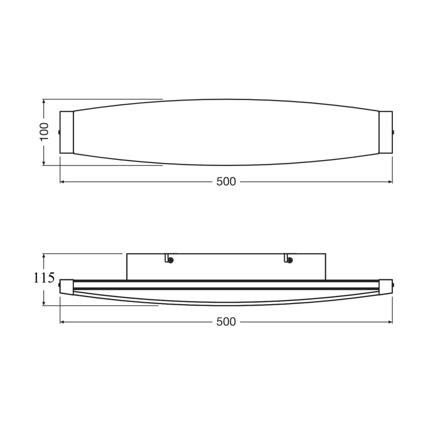 Osram - LED Wall Light DECOR FLAT LED/13W/230V grey
